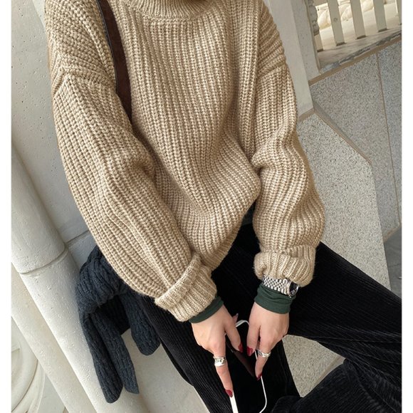 Winter turtleneck thickened sweater - Picture 4 of 5